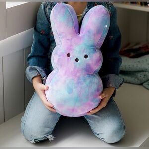 NWT Tie-Dye Peep Bunny Plush Pillow